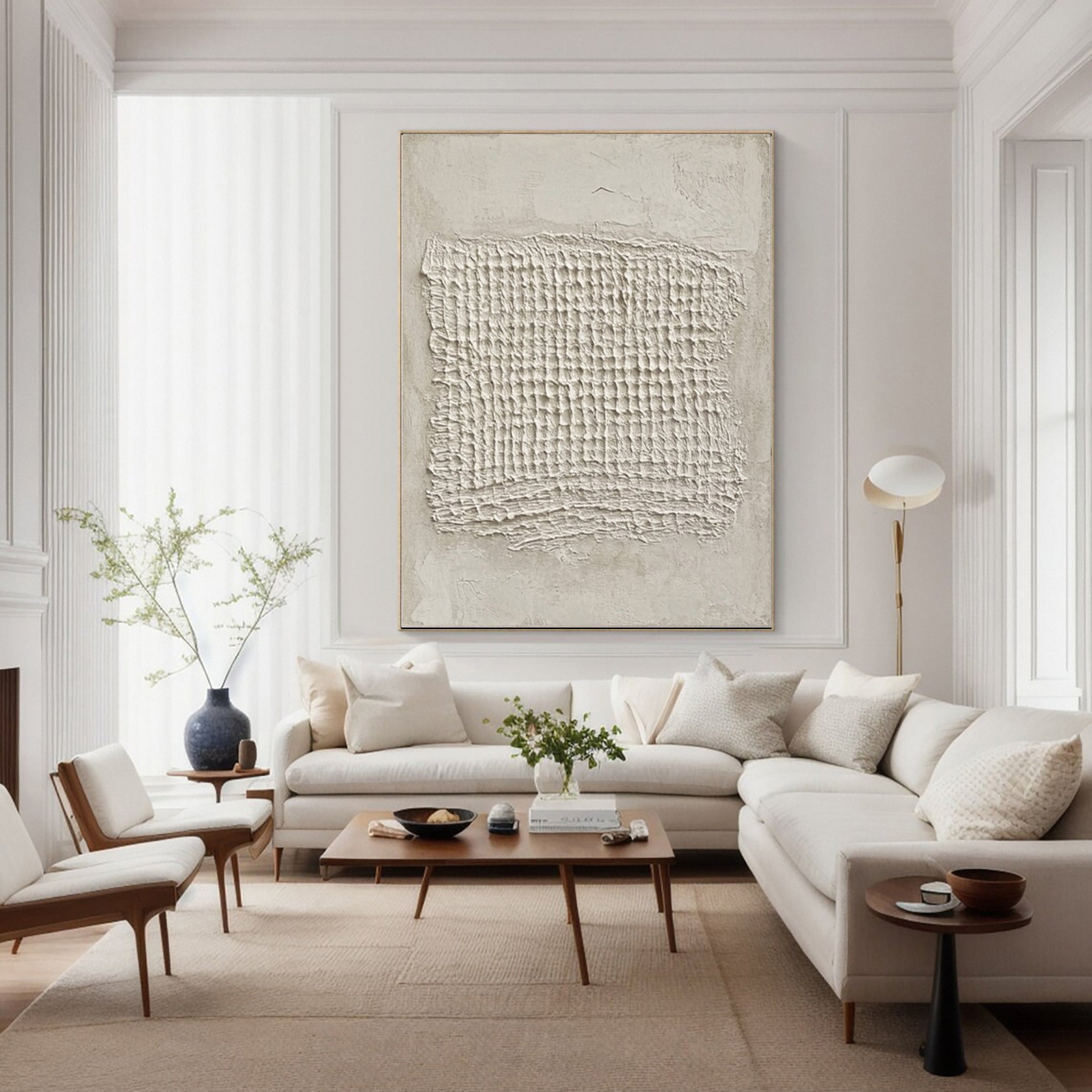 Modern Abstract Canvas with Dimensional Organic Pattern #BGA 319