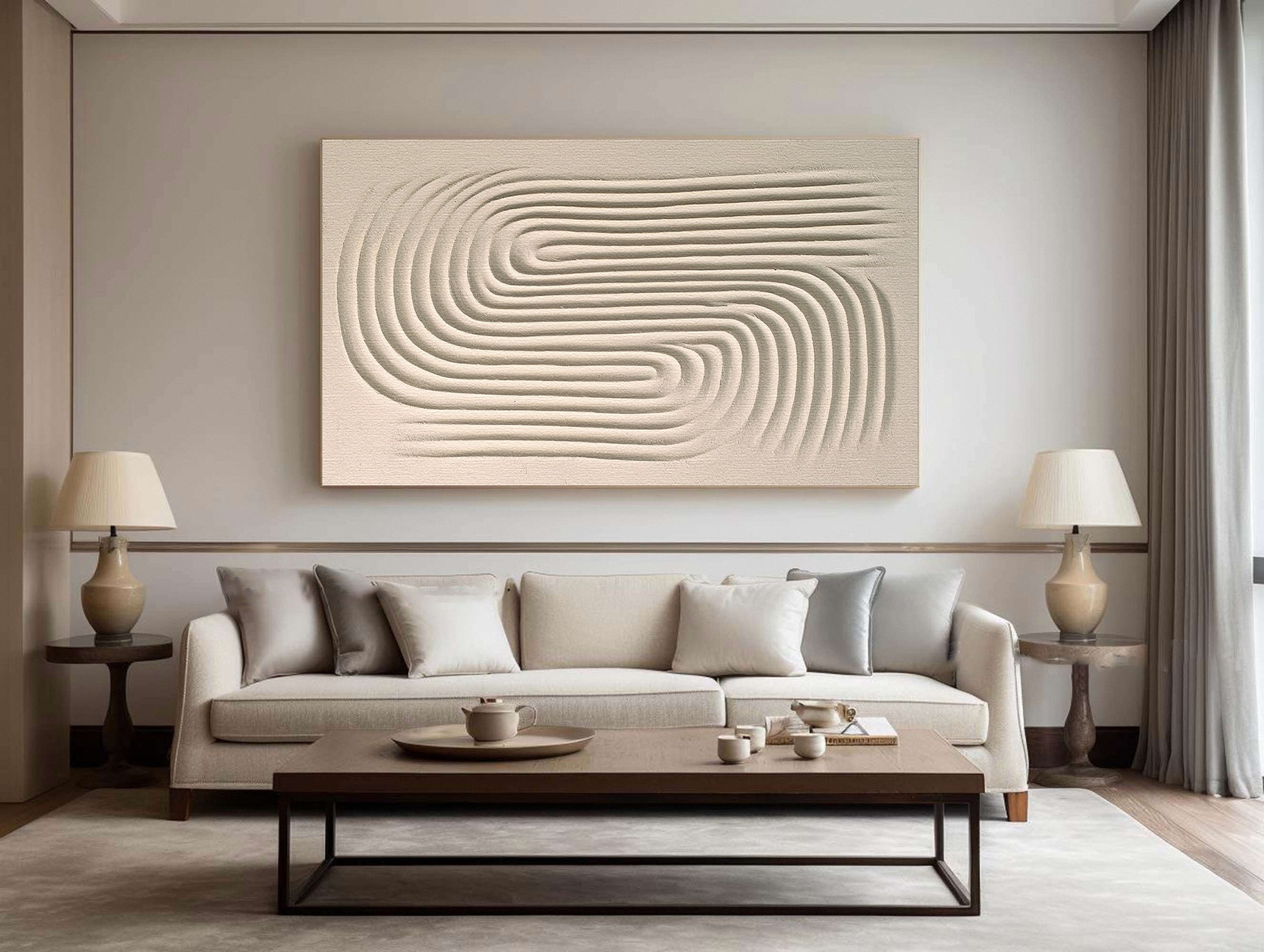 Minimalist Textured Abstract with Concentric Sand Patterns #BGA 310
