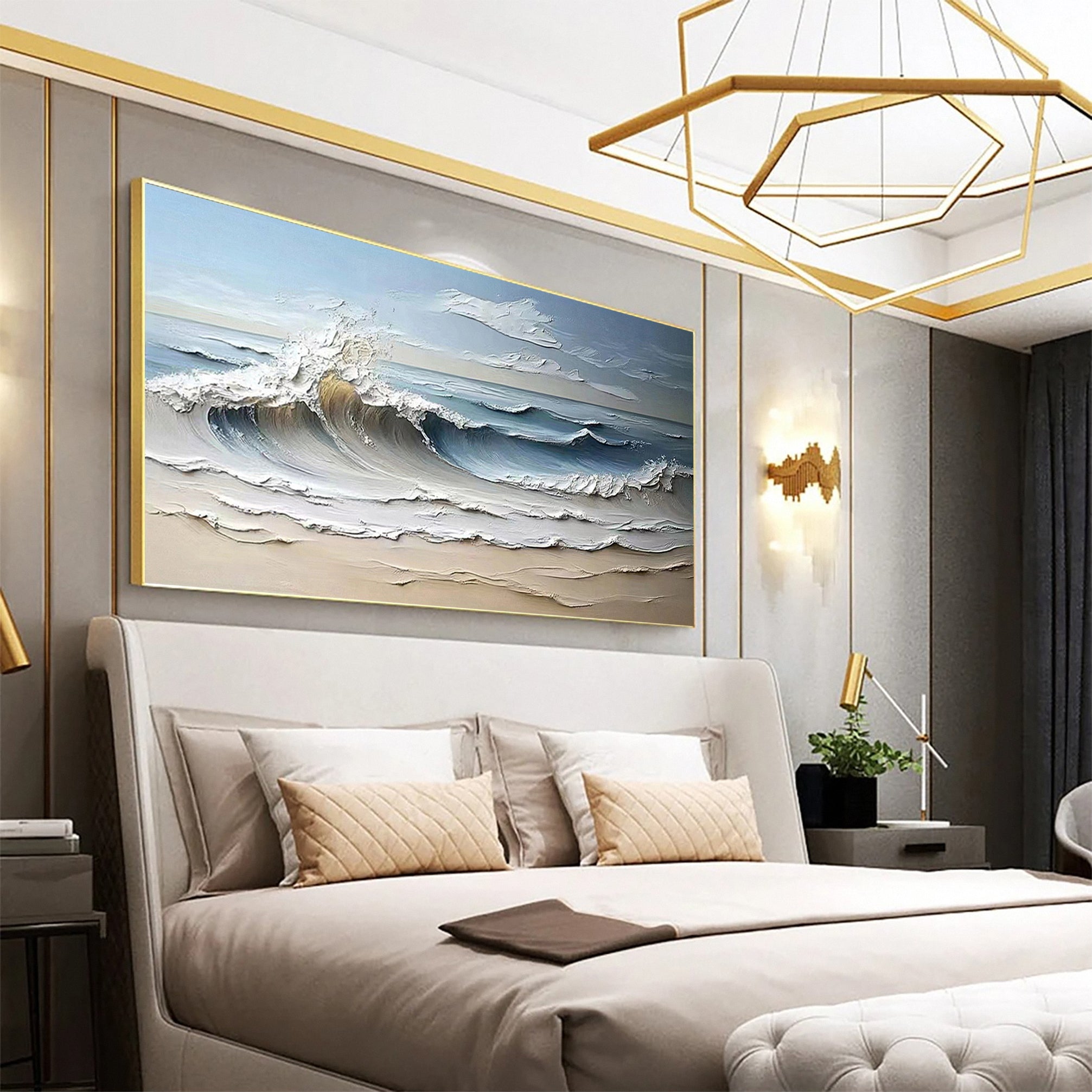Seas Canvas Art Tranquil Ocean Waves for Serene Decor #OP 001