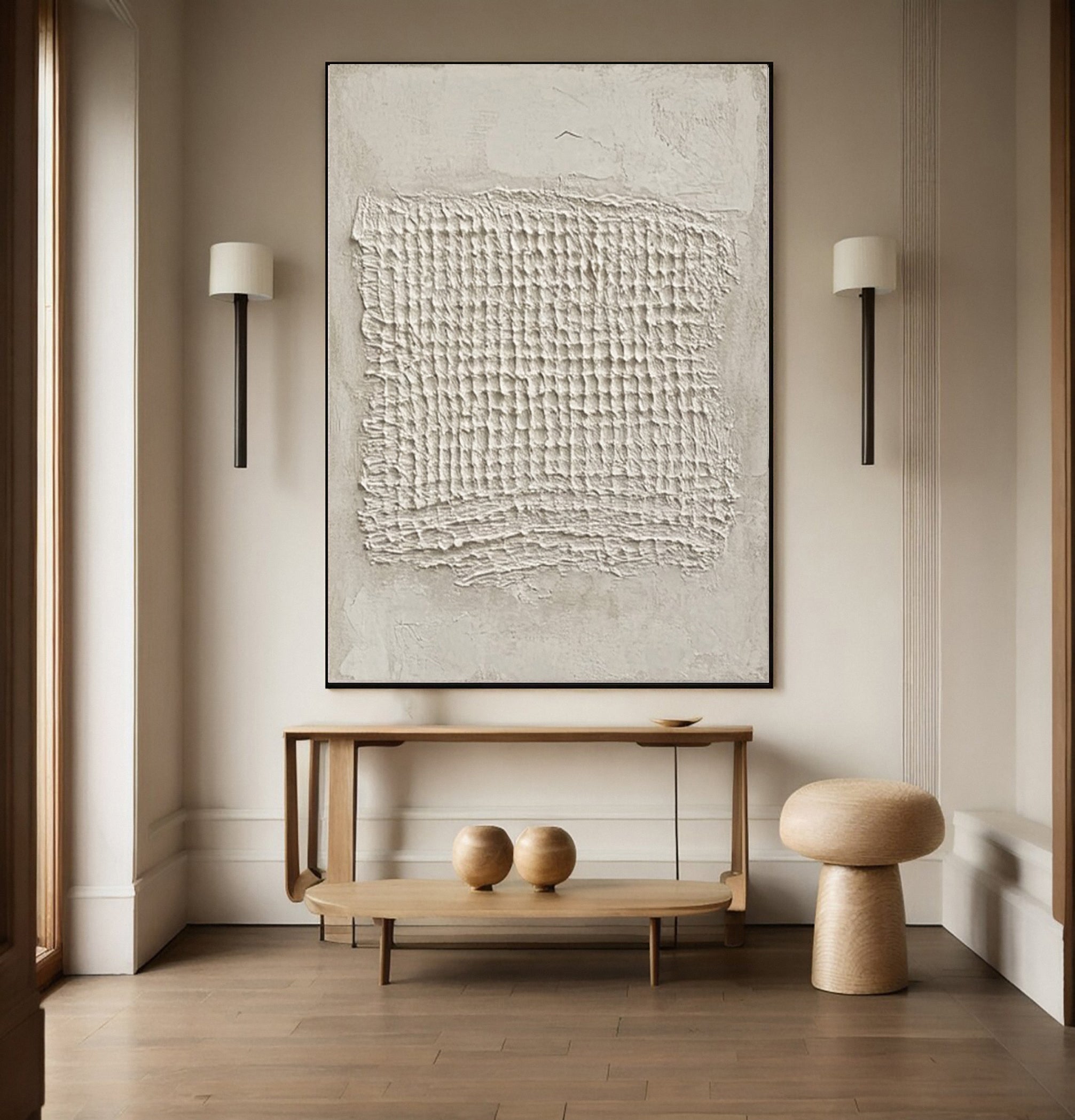Modern Abstract Canvas with Dimensional Organic Pattern #BGA 319