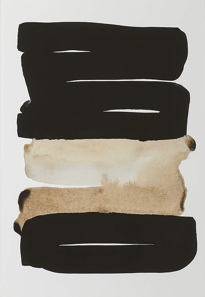 Black and Neutral Stripes, Contemporary Minimalist Wall Art #BGA 093