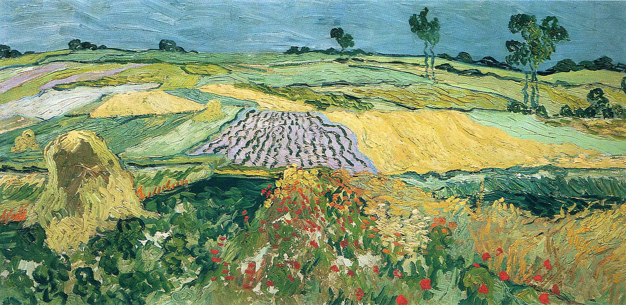 Landscape at Auvers at Twilight, Vincent Van Gogh Inspired #BGA 107