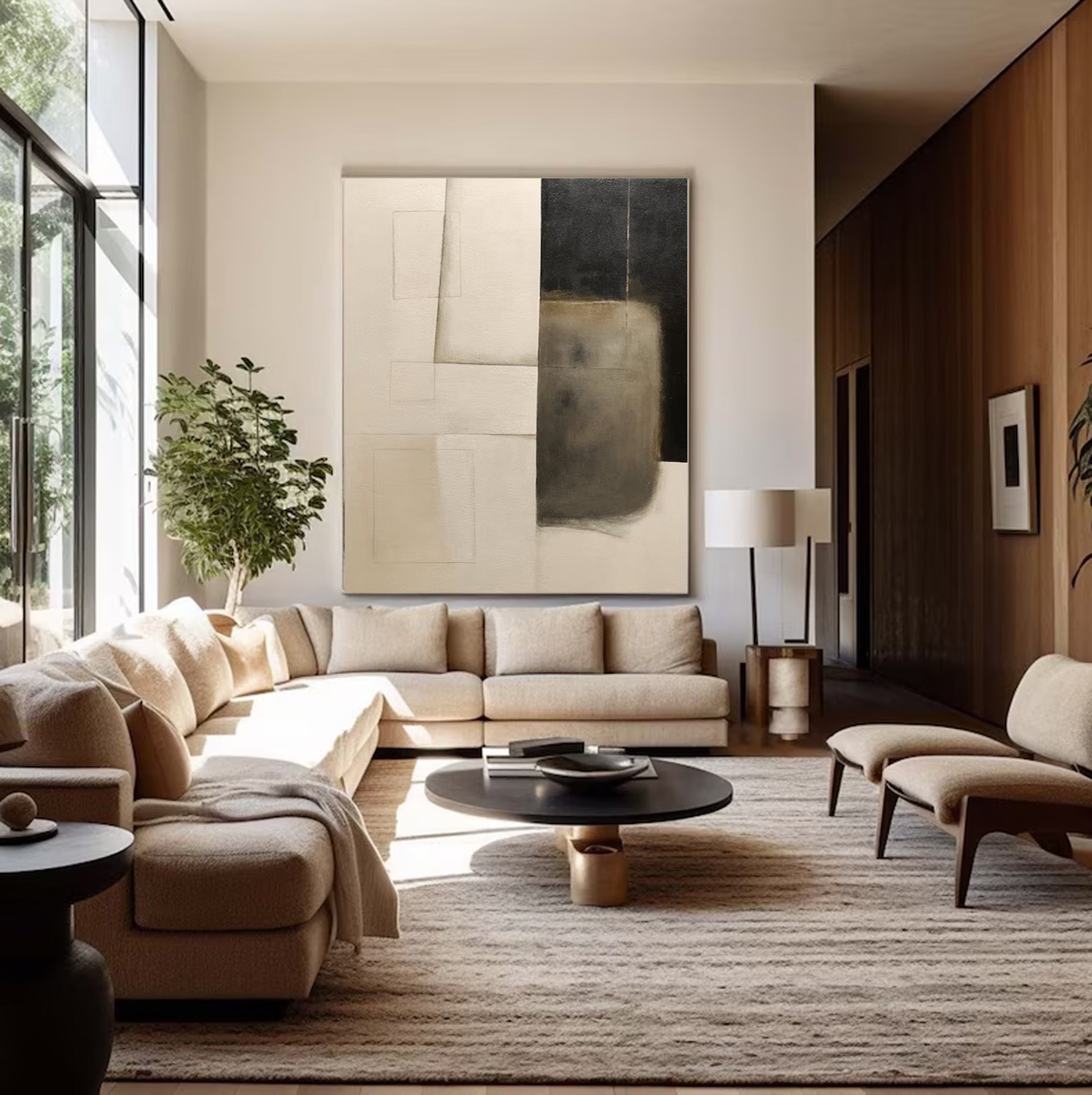 Wabi-Sabi Harmony: Abstract Simplicity, Natural Elegance Art #BGA 194