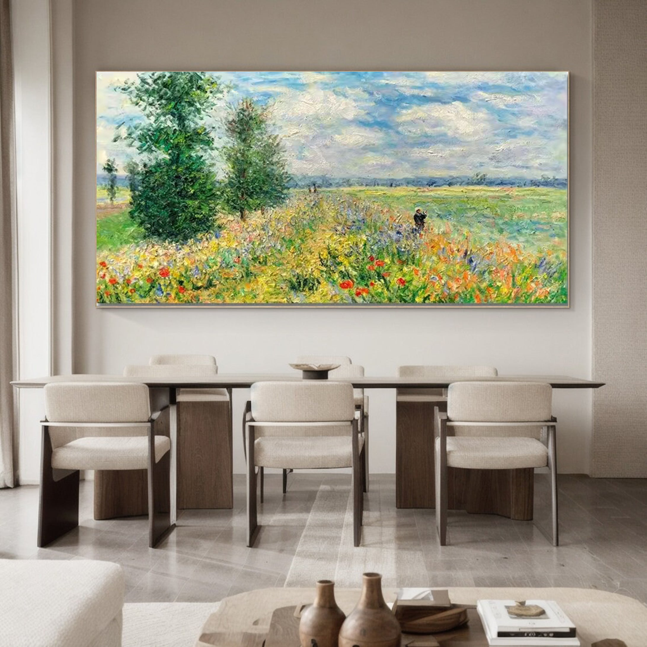 Poppy Field (1875), Monet Inspired Wall Art #BGA 168