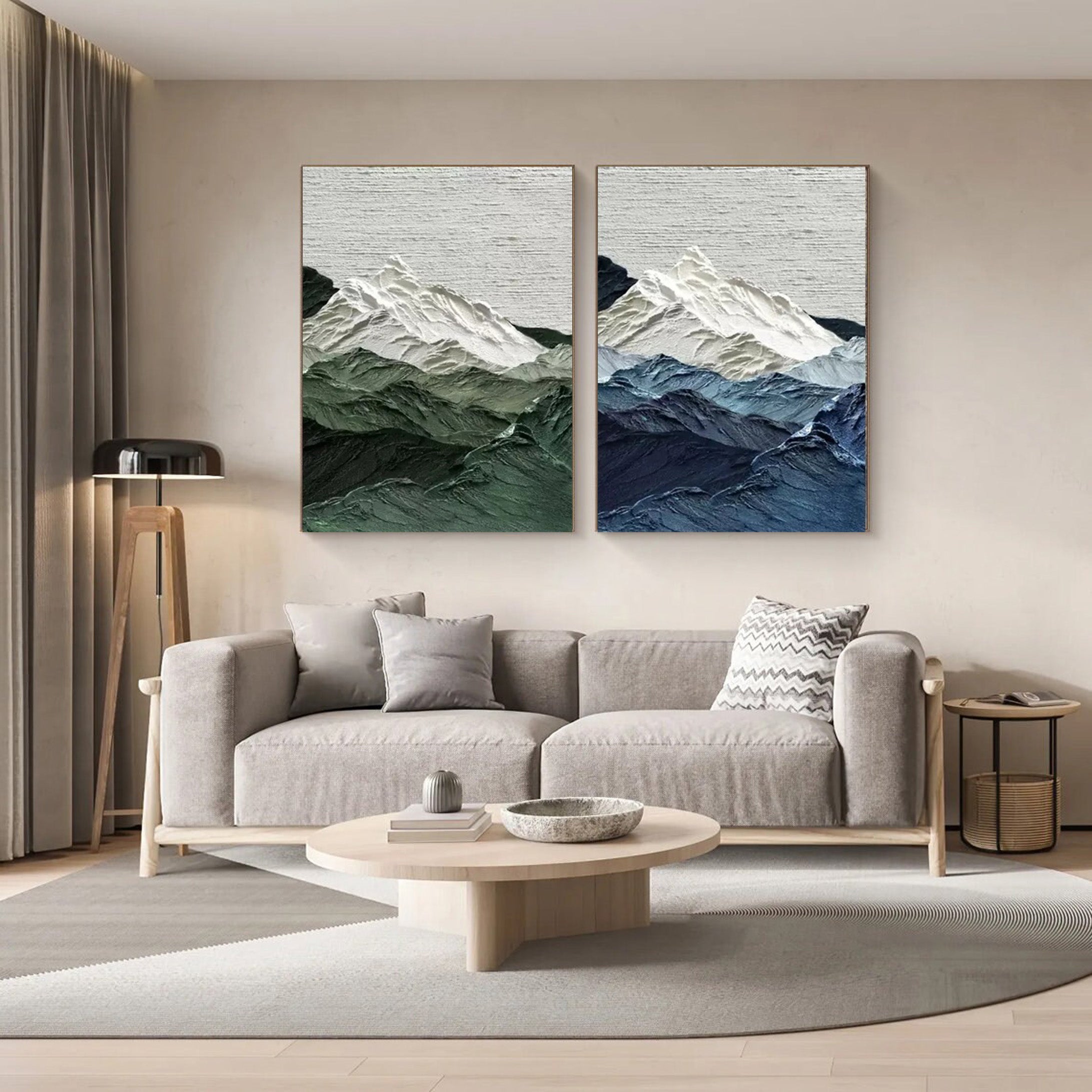 Mountain Relief: Textured 3D Abstract, Mountain Landscape Set #BGA 212
