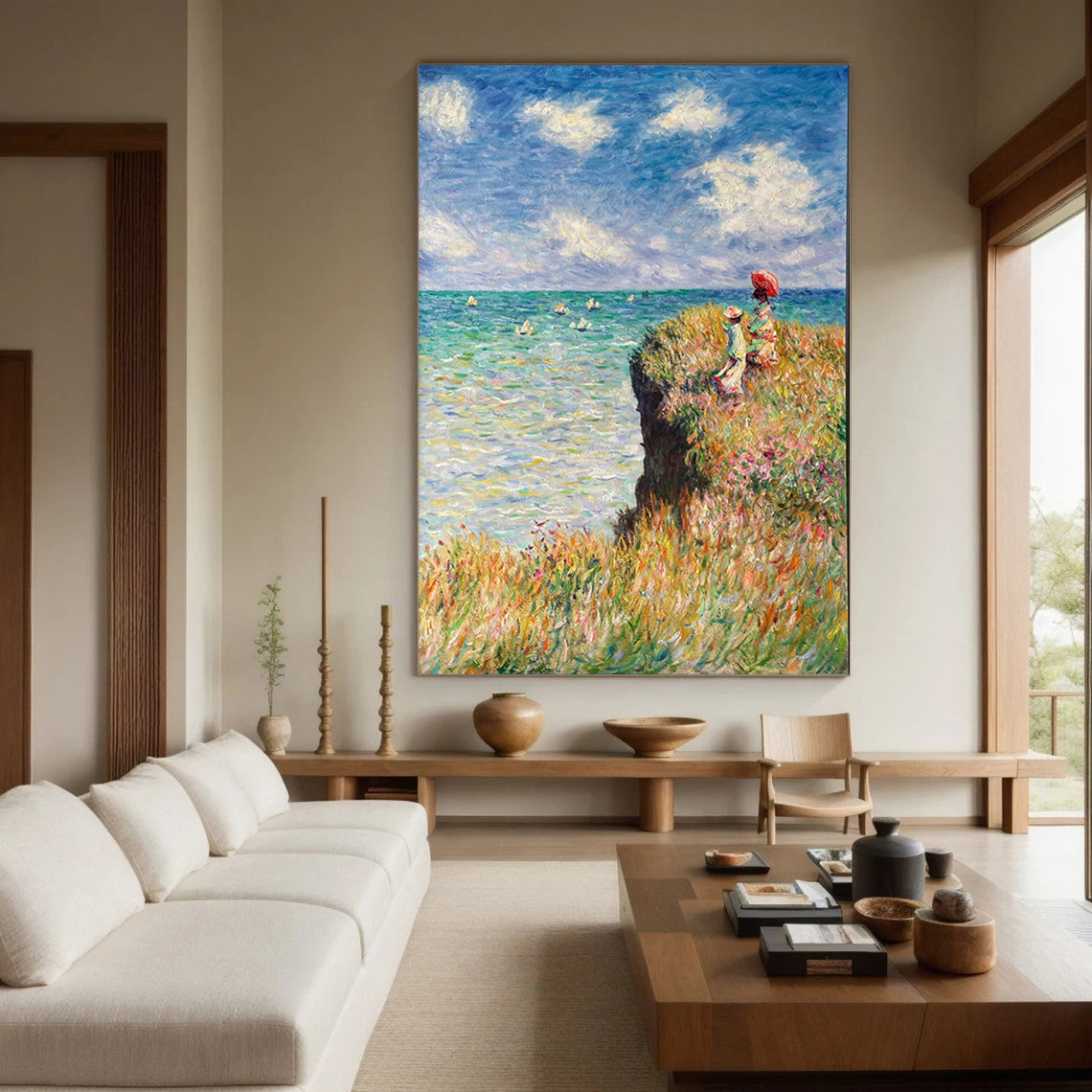 The Cliff Walk at Pourville, Inspired by Monet #BGA 174