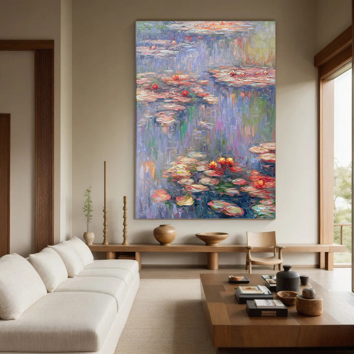Monet's Water Lilies Essence, Impressionist Floral Light #BGA 175
