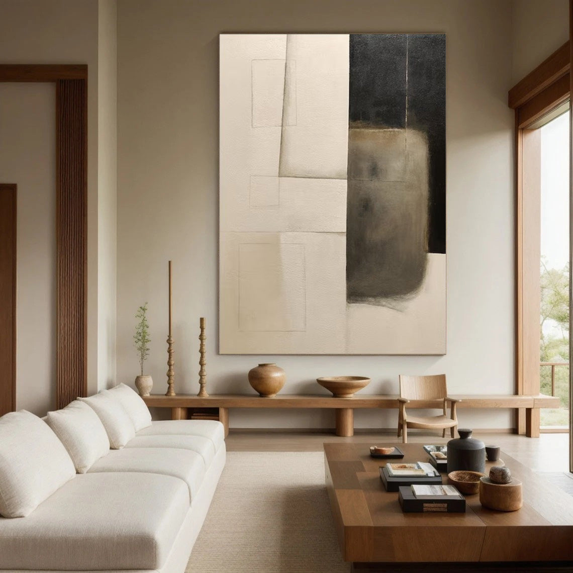 Wabi-Sabi Harmony: Abstract Simplicity, Natural Elegance Art #BGA 194
