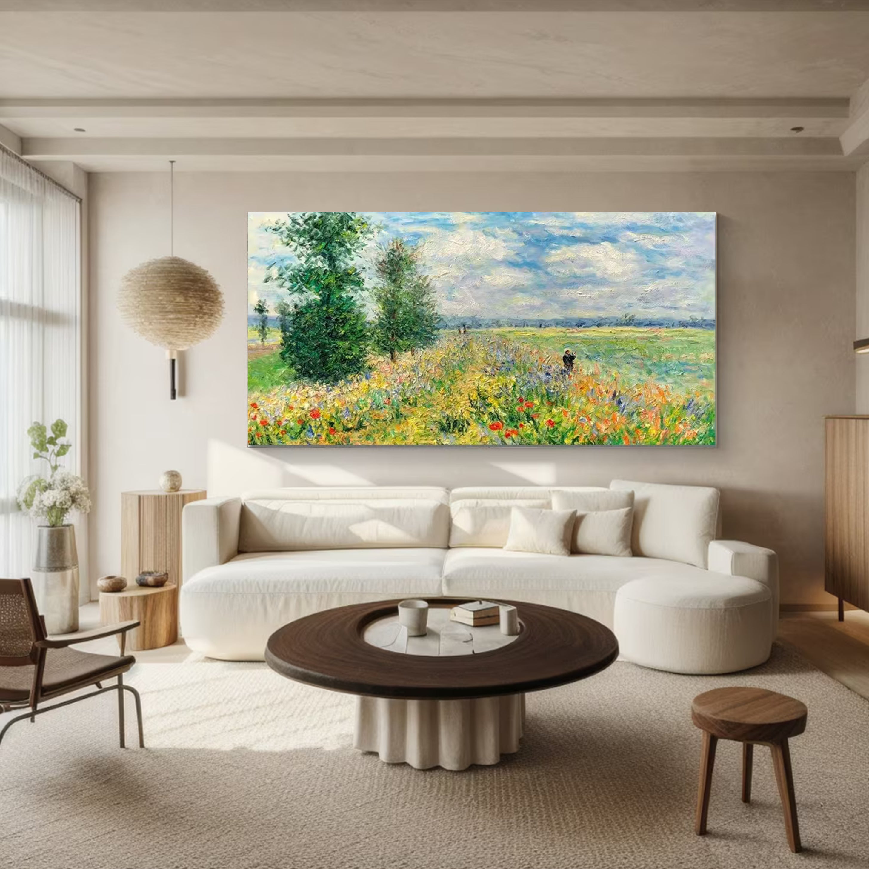 Poppy Field (1875), Monet Inspired Wall Art #BGA 168