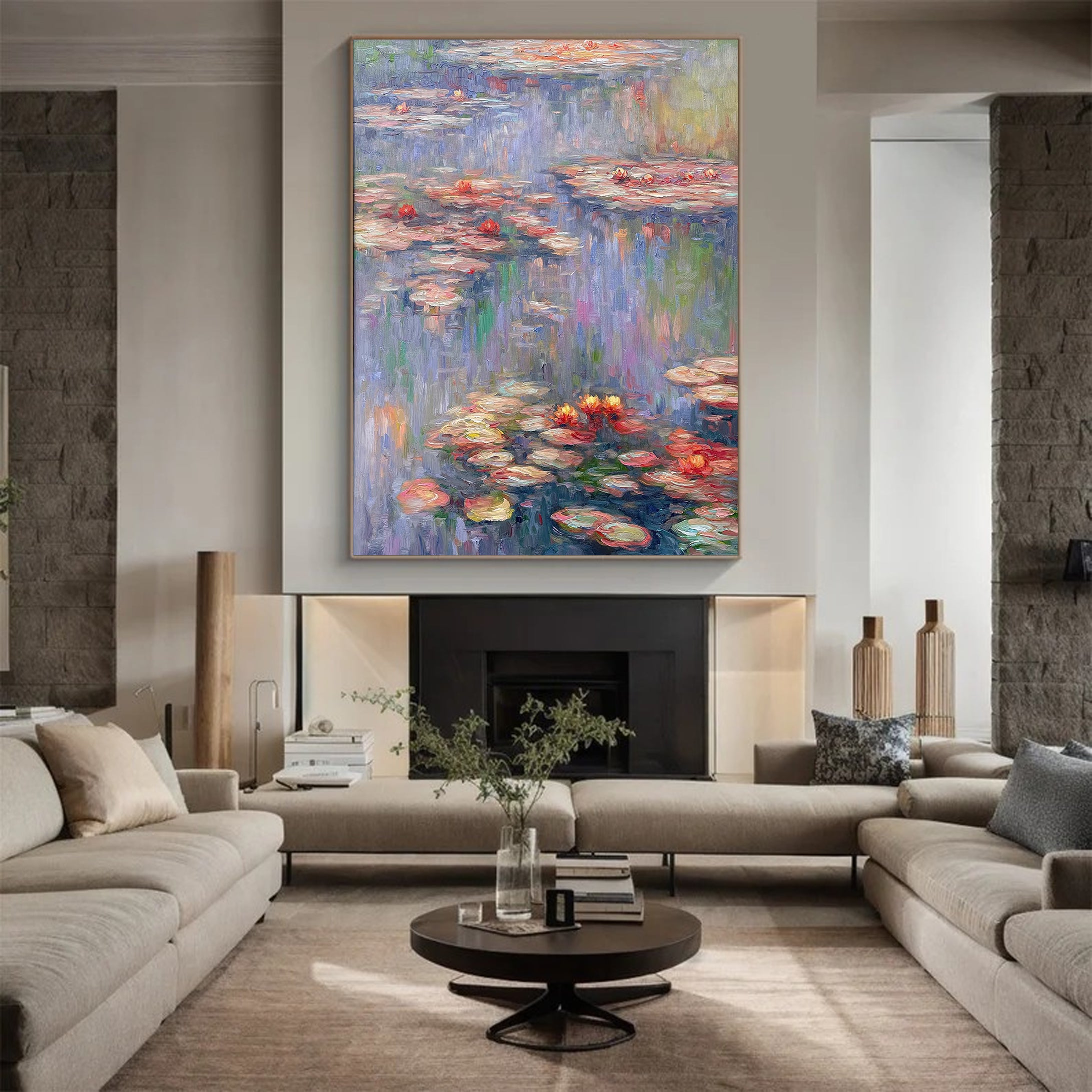 Monet's Water Lilies Essence, Impressionist Floral Light #BGA 175