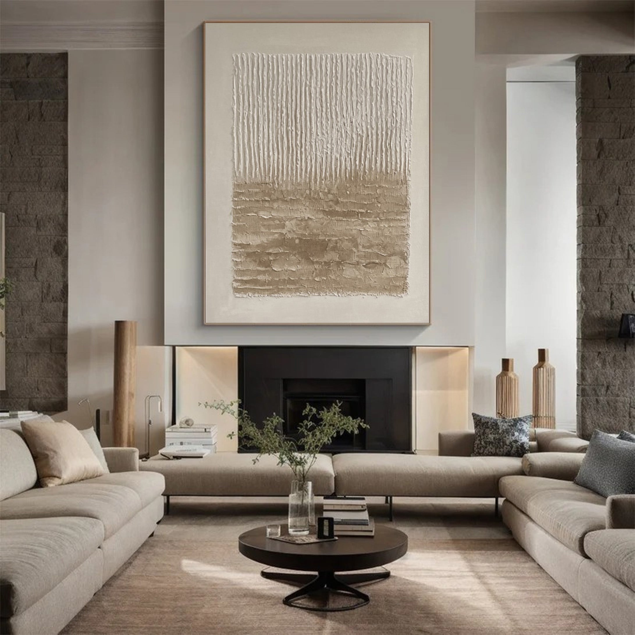 Wabi Sabi Art with Vertical Wear and Horizontal Earth #BGA 280
