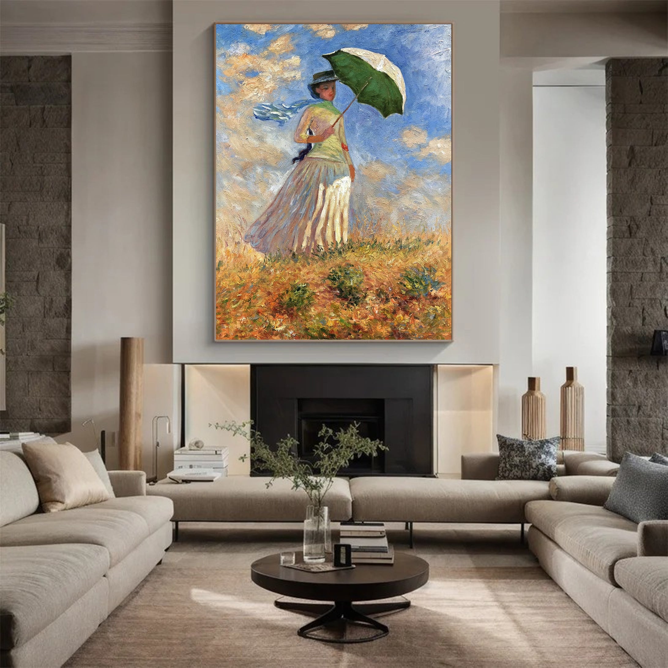 Woman with a Parasol, Inspired by Monet #BGA 177