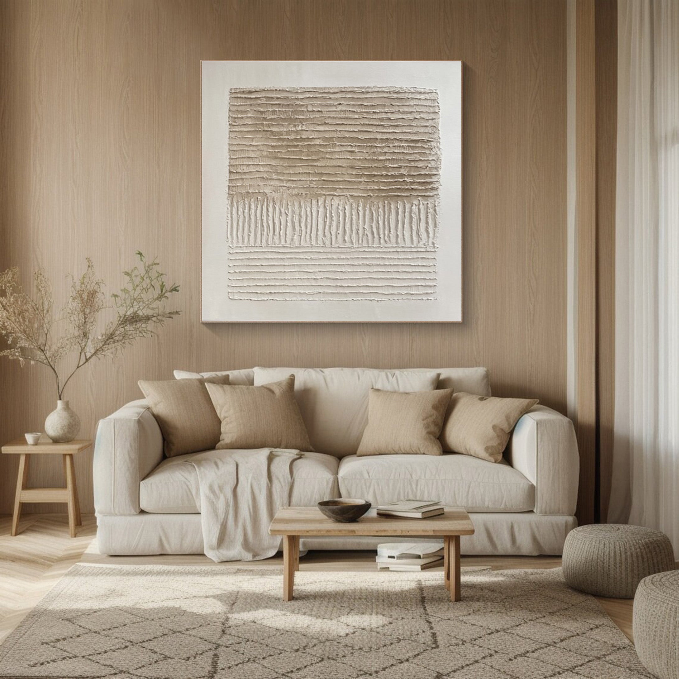 Textured Art with Horizontal and Vertical Rhythms for Decor #BGA 279