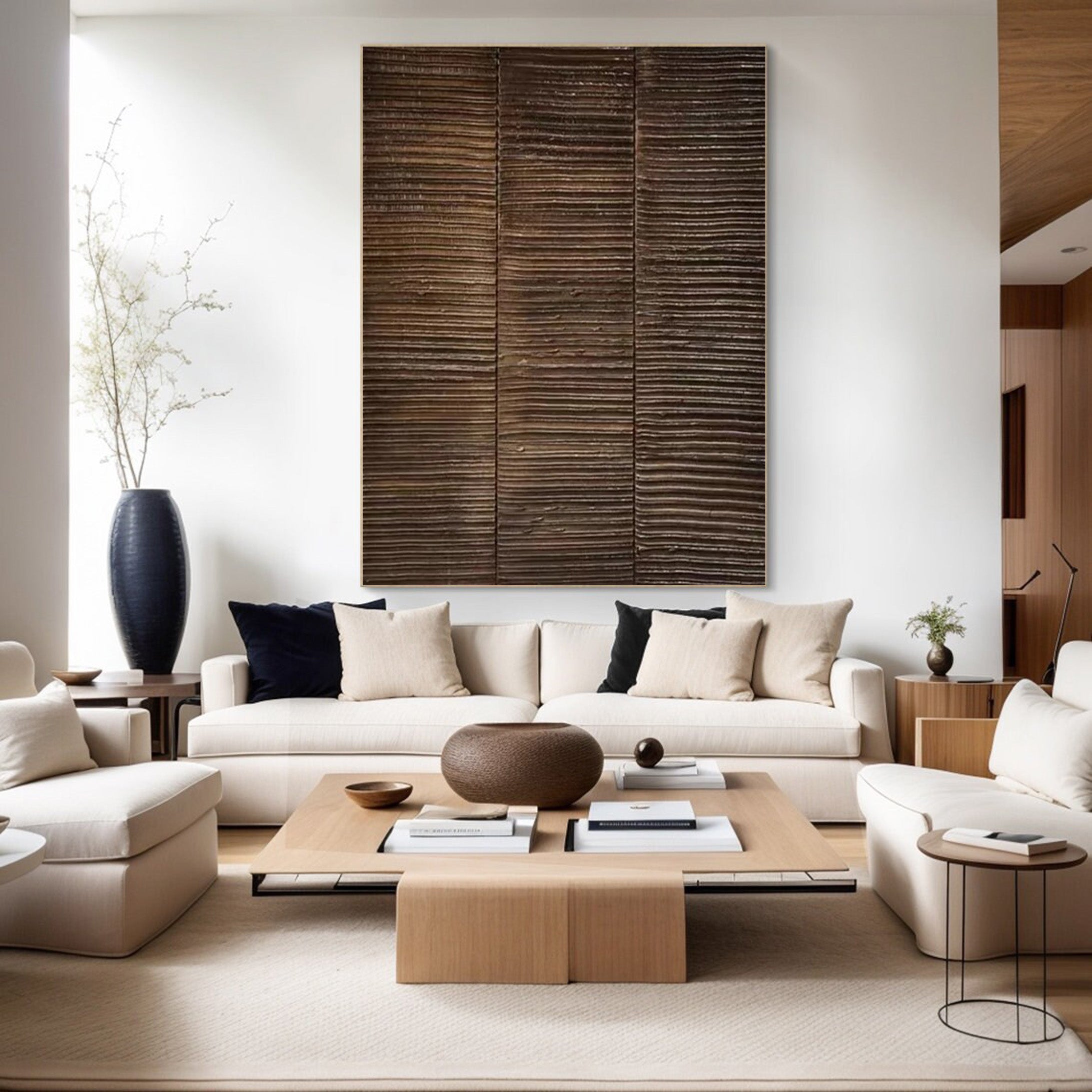 Organic Texture Canvas, Natural Wood Design Wall Art #BGA 200