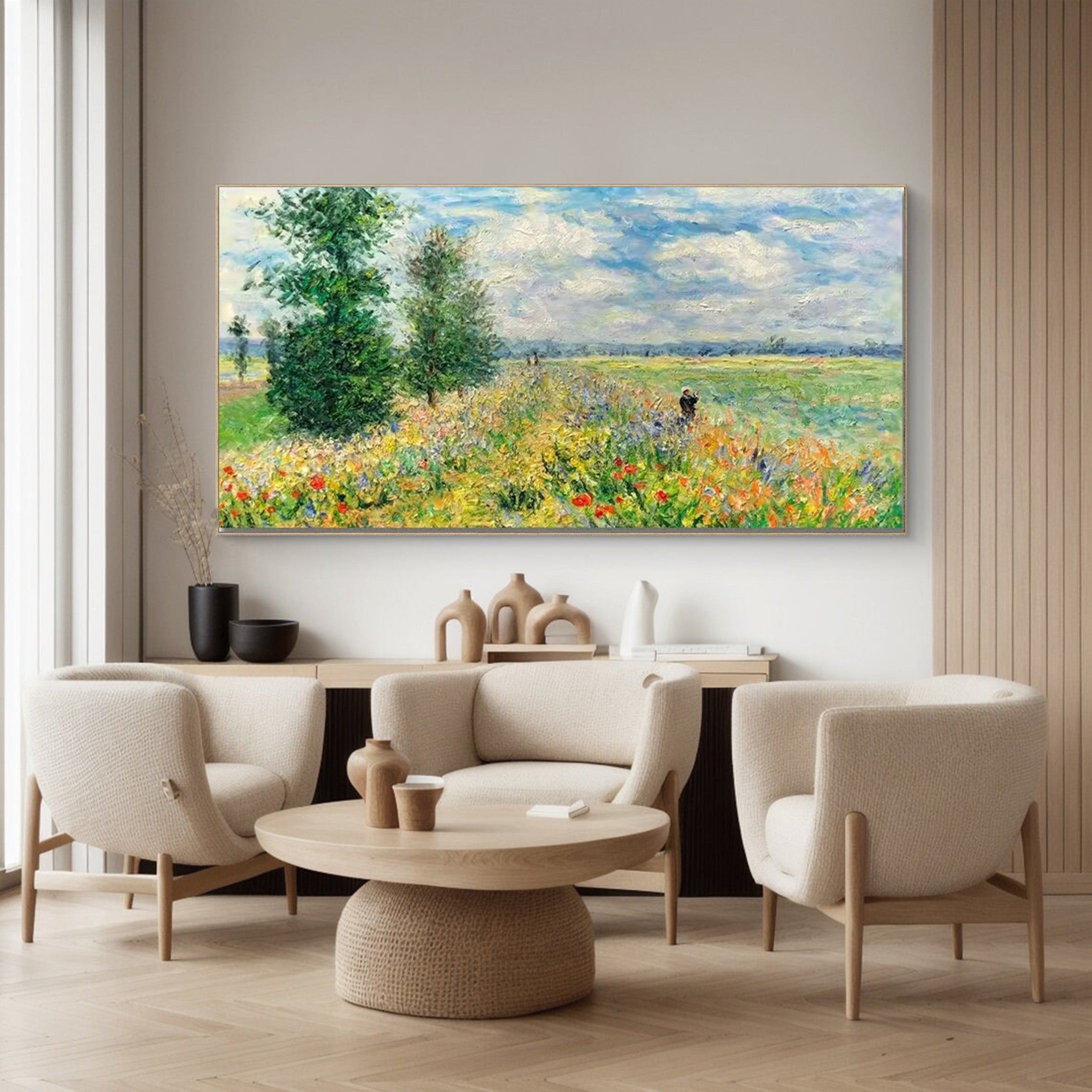 Poppy Field (1875), Monet Inspired Wall Art #BGA 168