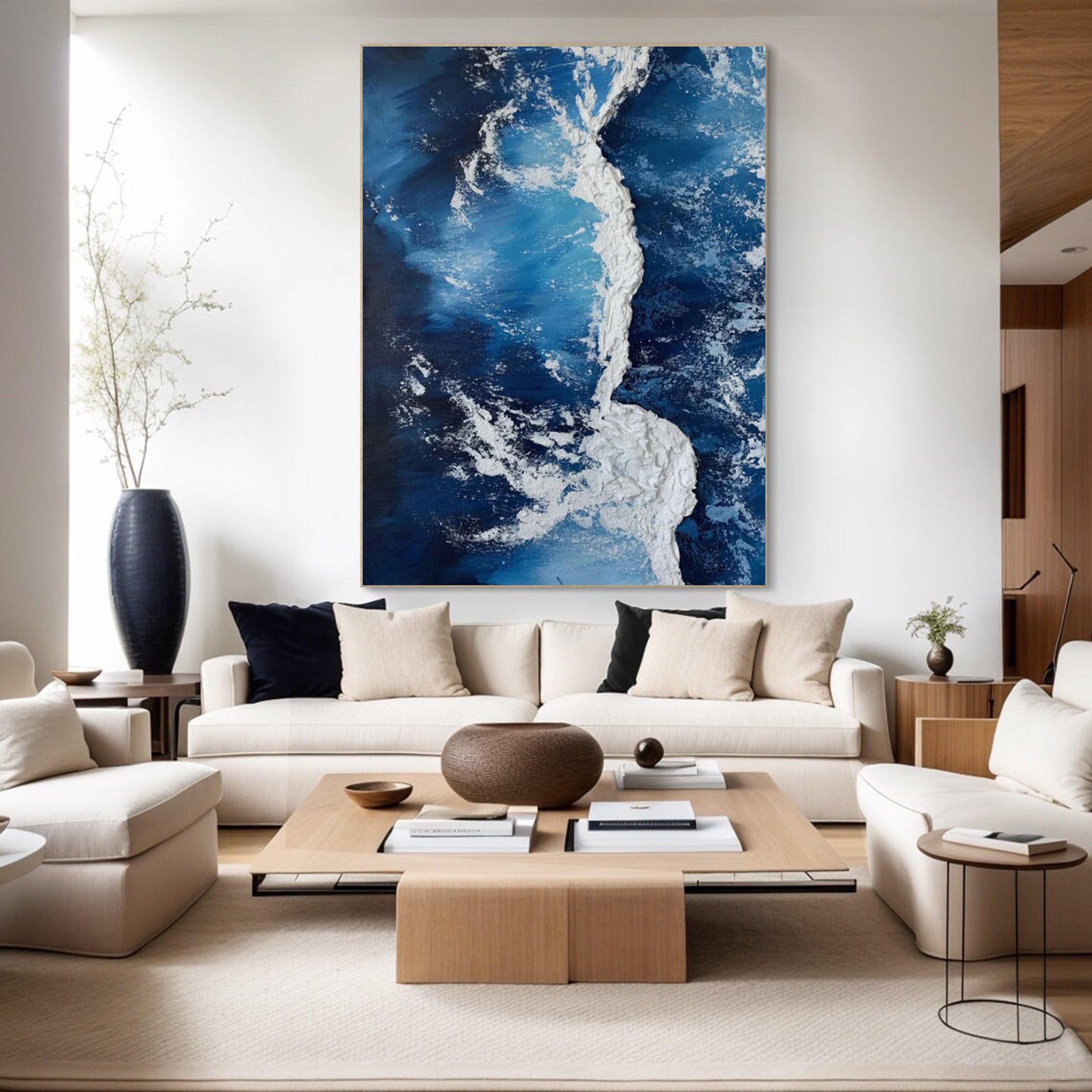Modern 3D Texture Seascape, Dynamic Ocean Vista #BGA 259