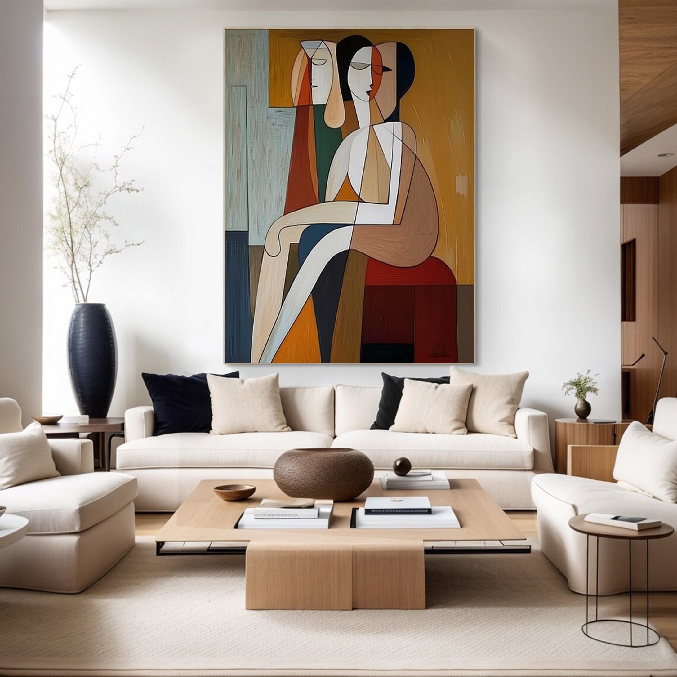 Modern Abstract Figures, Warm Tonal Palette #BGA 260