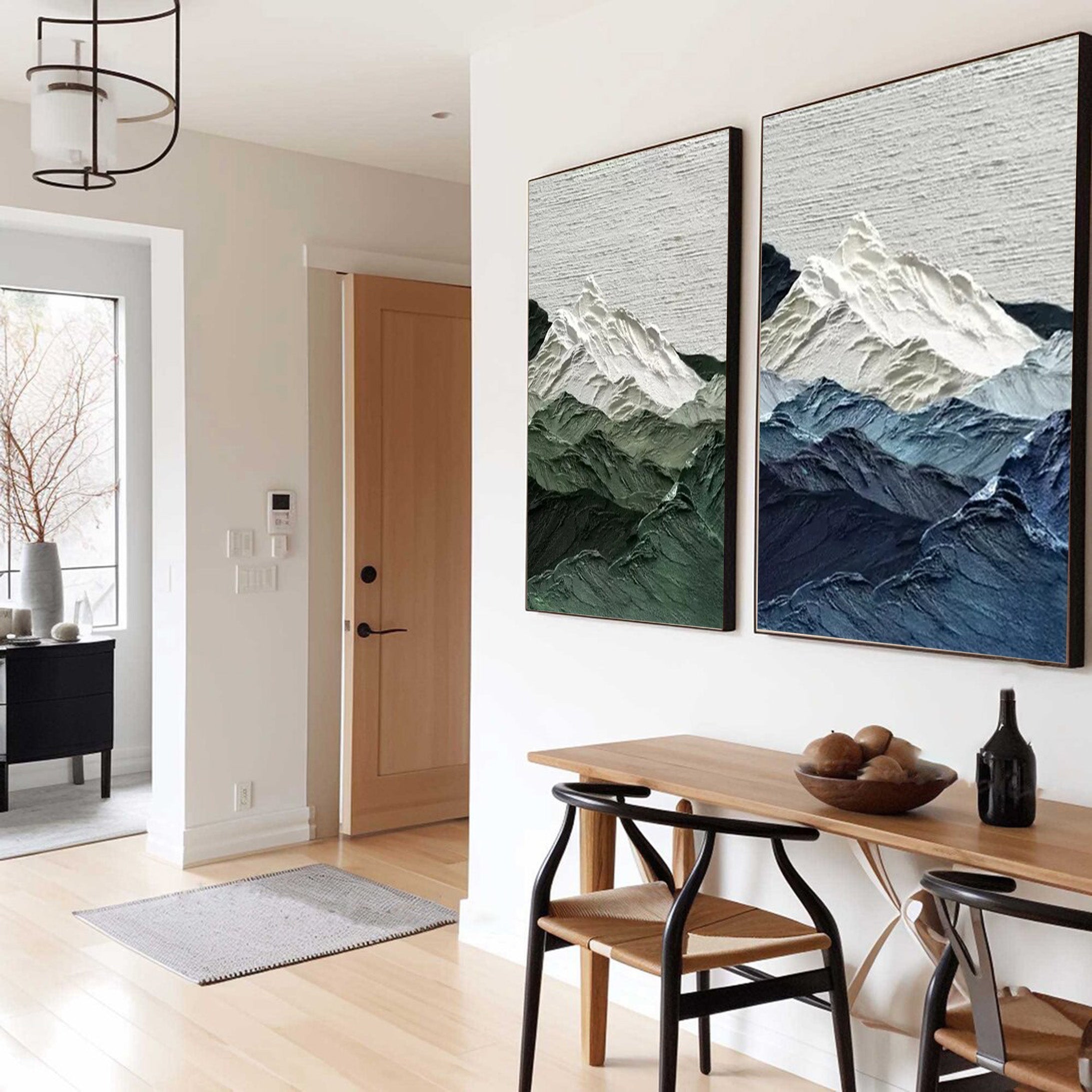 Mountain Relief: Textured 3D Abstract, Mountain Landscape Set #BGA 212