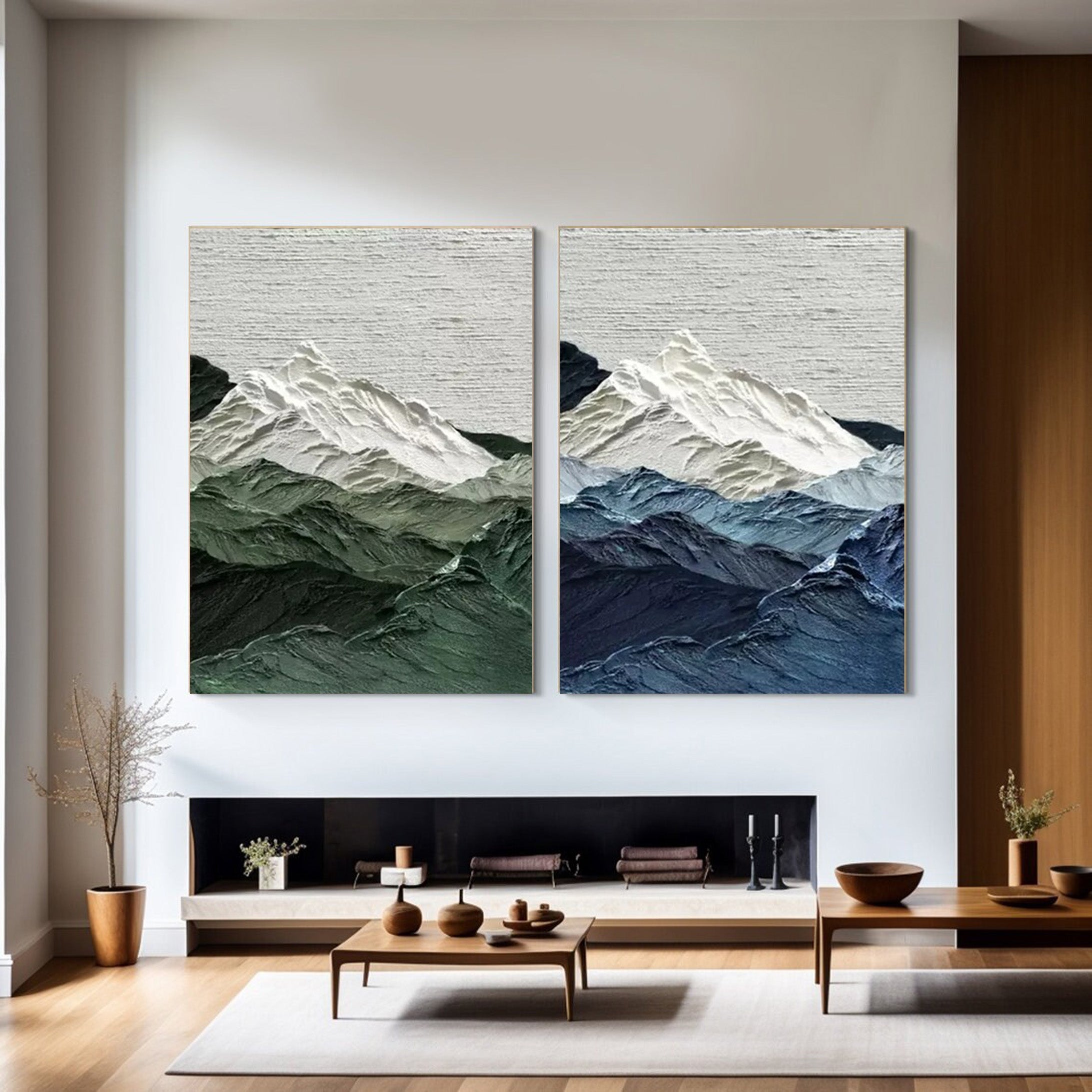 Mountain Relief: Textured 3D Abstract, Mountain Landscape Set #BGA 212