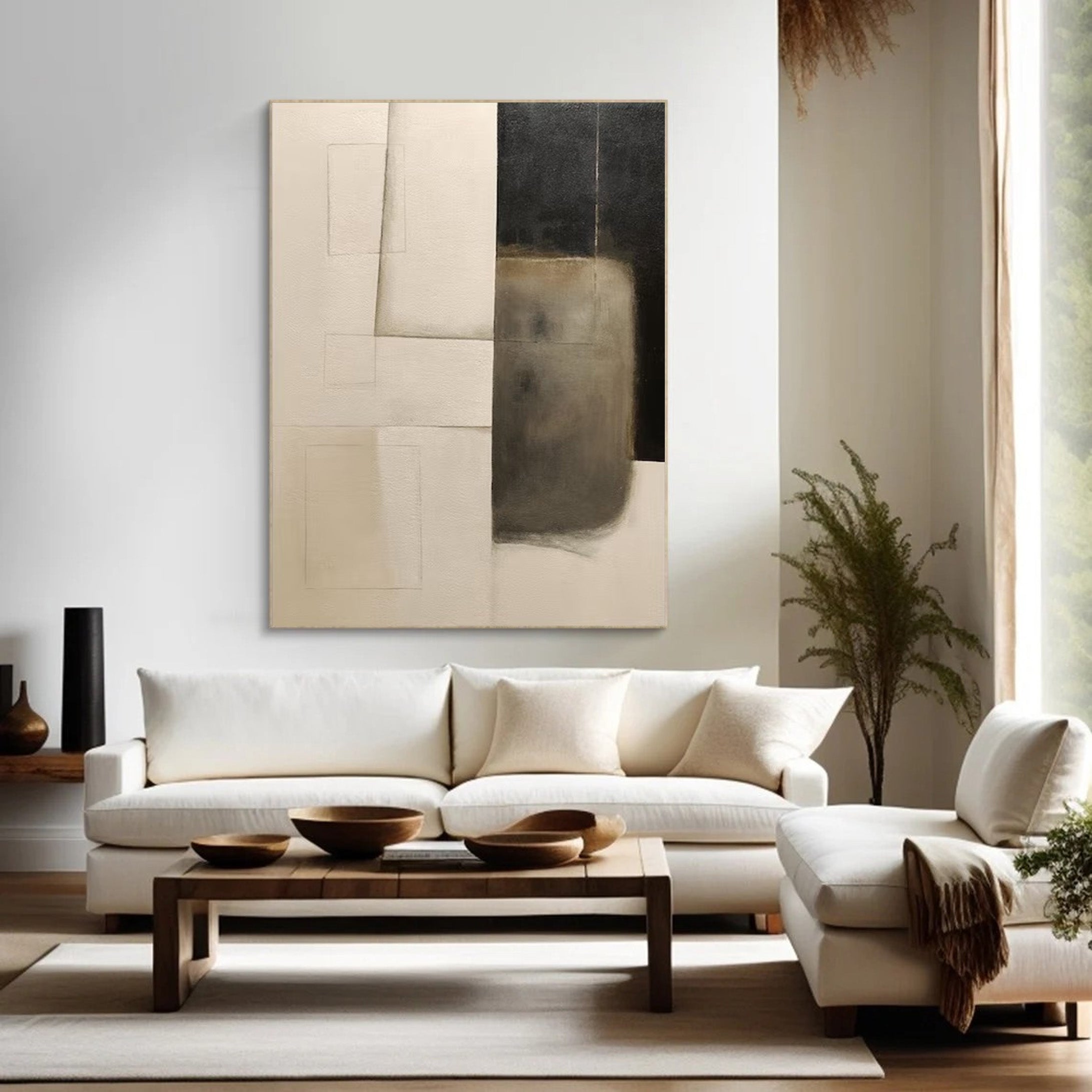 Wabi-Sabi Harmony: Abstract Simplicity, Natural Elegance Art #BGA 194