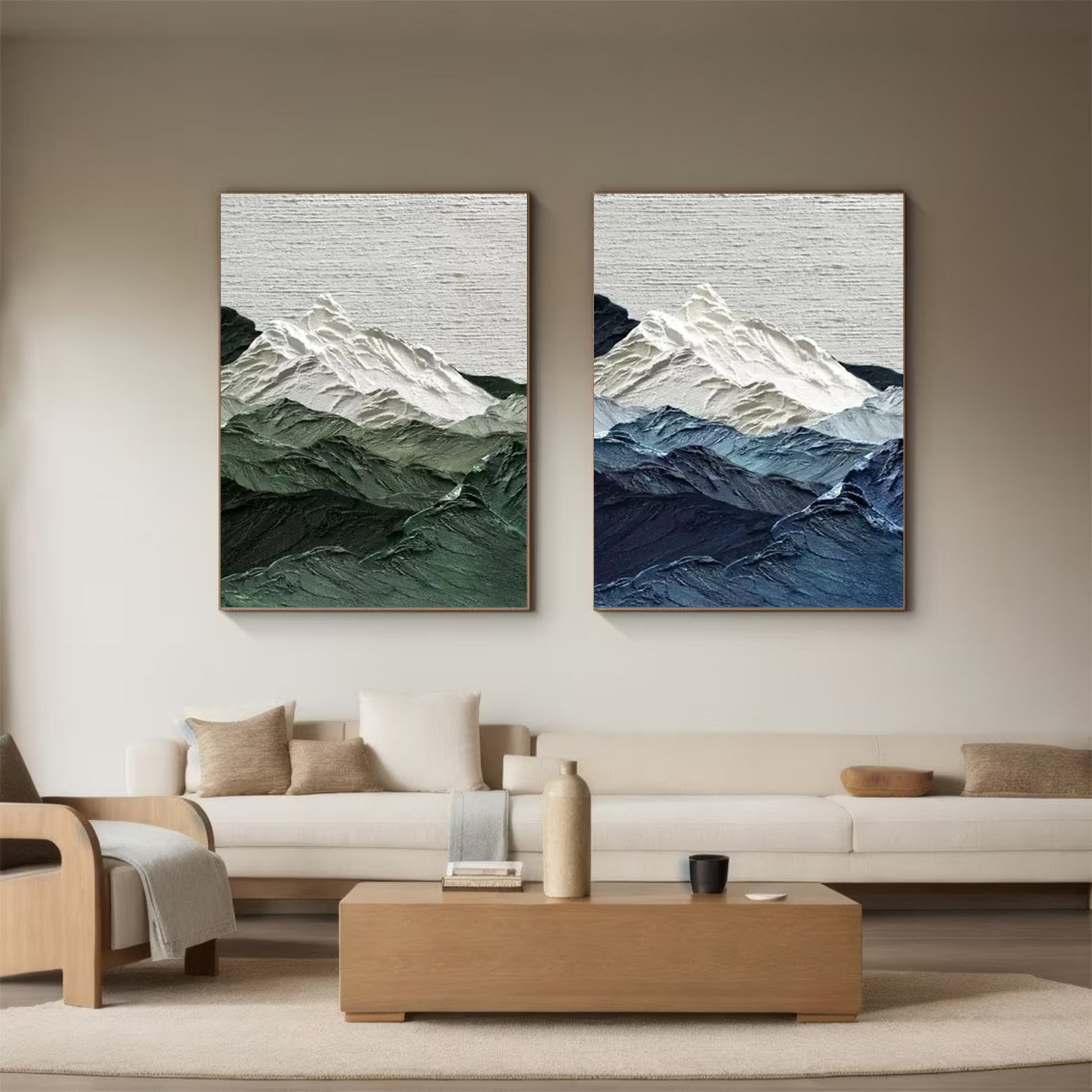 Mountain Relief: Textured 3D Abstract, Mountain Landscape Set #BGA 212