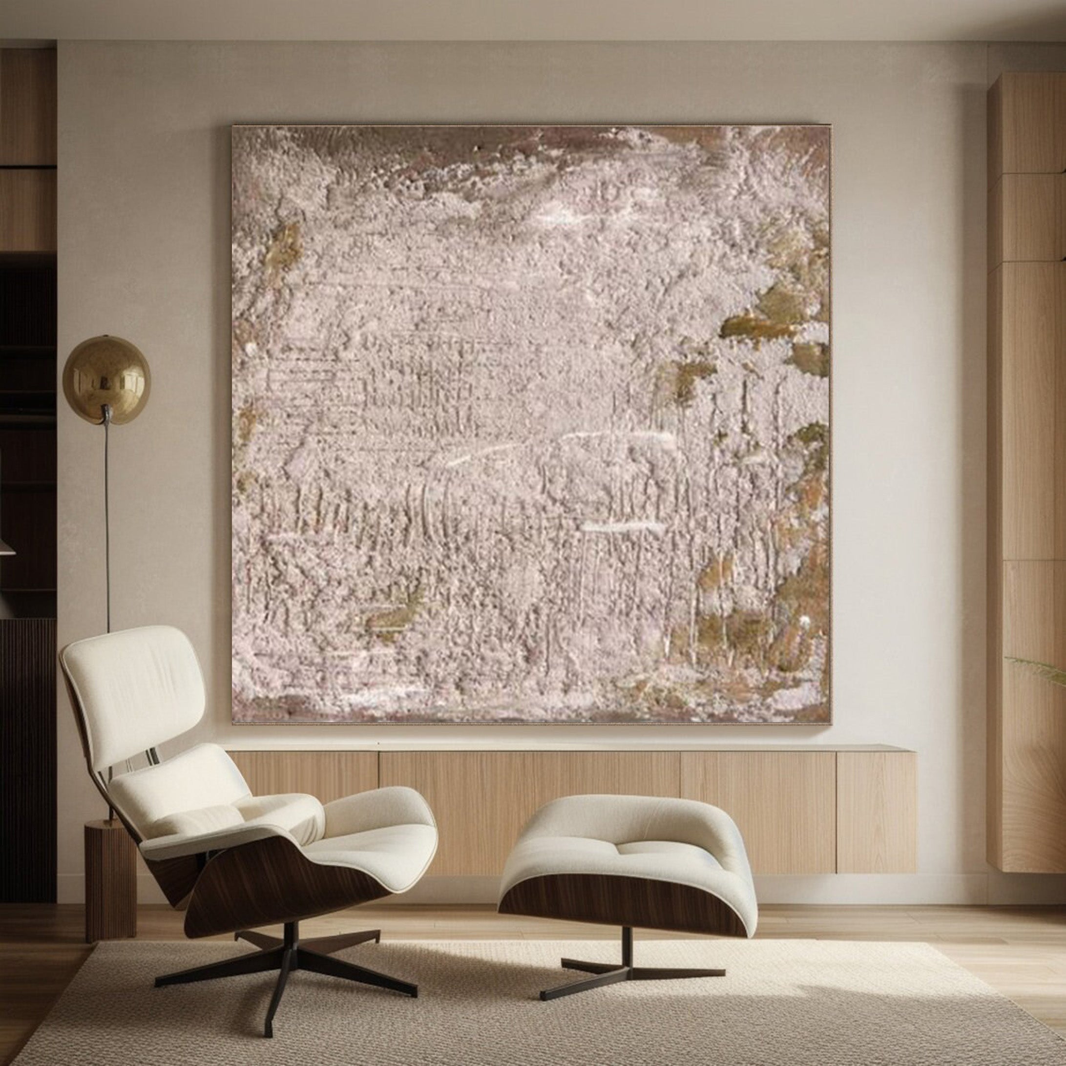 Gilded Texture: Contemporary Abstract Art, Metallic Hints #BGA 237