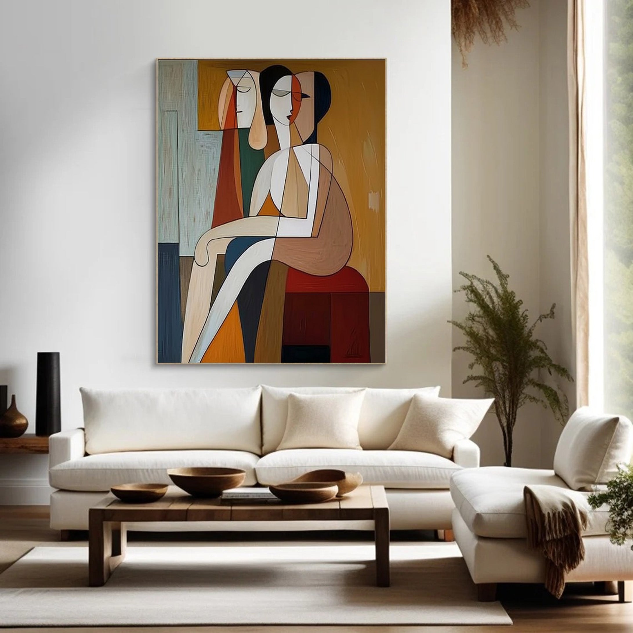 Modern Abstract Figures, Warm Tonal Palette #BGA 260