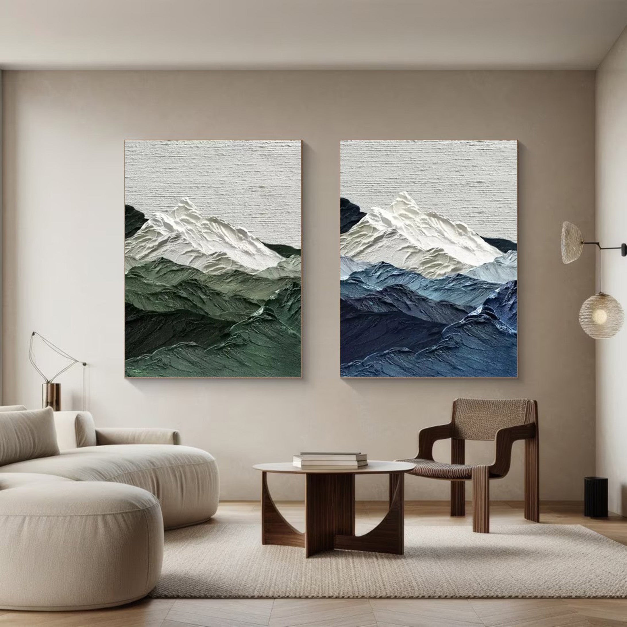 Mountain Relief: Textured 3D Abstract, Mountain Landscape Set #BGA 212