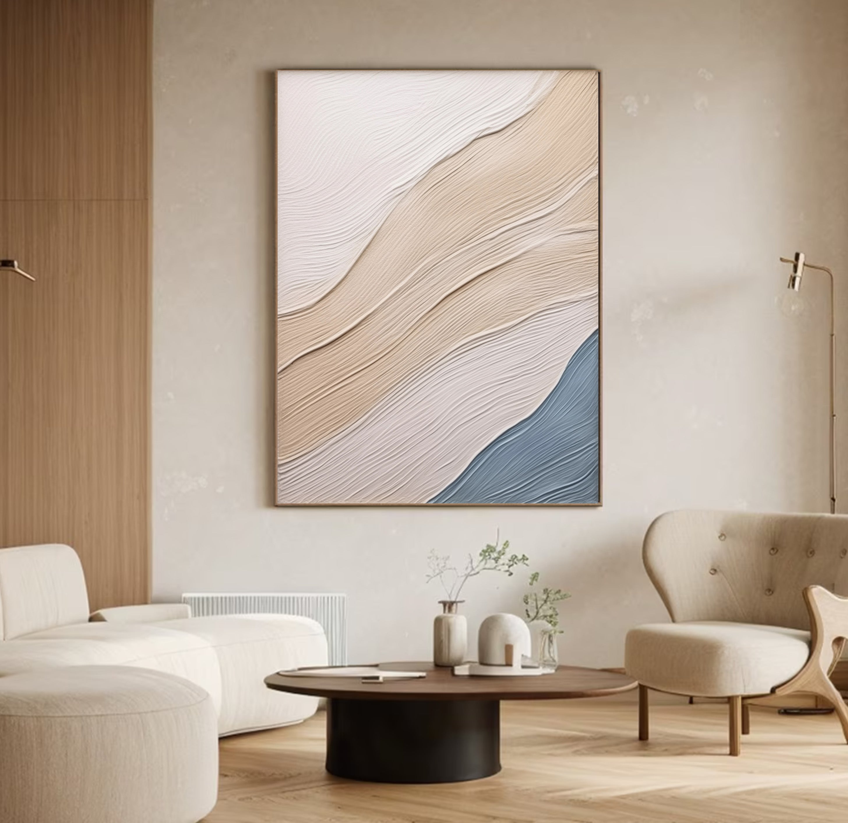 Contemporary 3D Texture Wall Painting, Subtle Flow Design #BGA 243