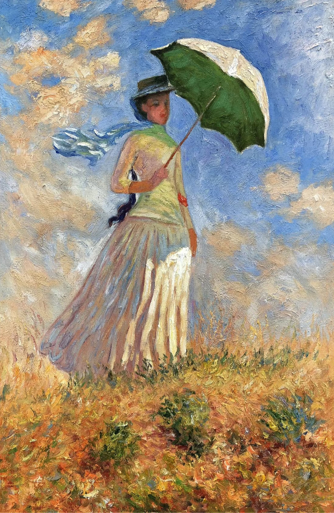 Woman with a Parasol, Inspired by Monet #BGA 177