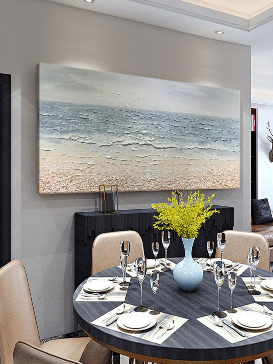 Serene Coastal Wall Art with Textured Details #BGA 046