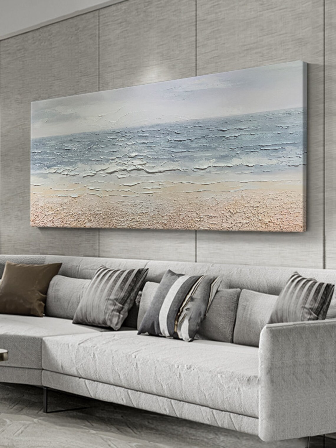 Serene Coastal Wall Art with Textured Details #BGA 046