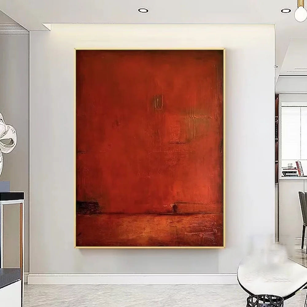 Deep Red Minimalist Wall Art #BGA 057