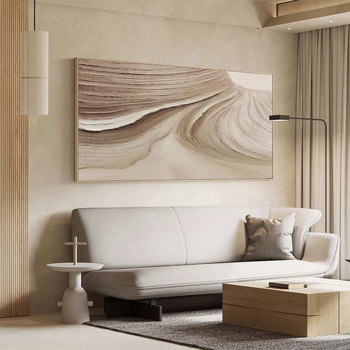 Organic Beige Texture Art, Contemporary Minimalist Wall Art #BGA 156