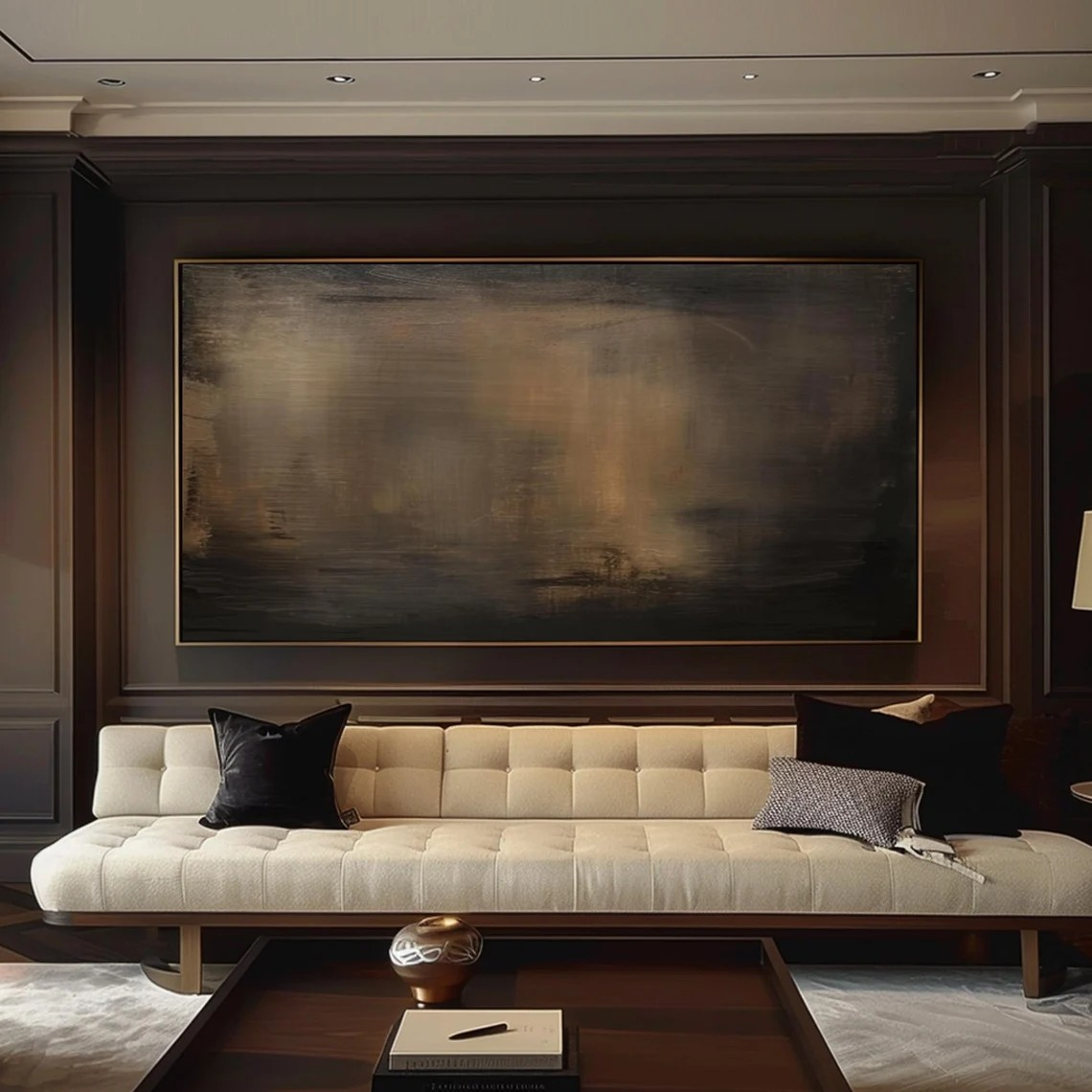 Moody Abstract Landscape Wall Art, Textured Minimalist Decor #BGA 132