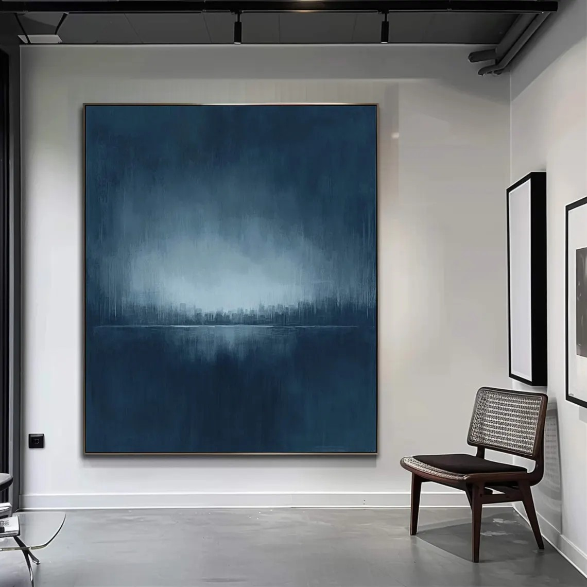 Urban Haze: Abstract Blue Cityscape, Atmospheric Depth Art #BGA 165