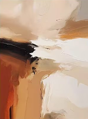 Earthen Duet: Set of 2 Abstract Paintings, Warm Terra Tones #BGA 211