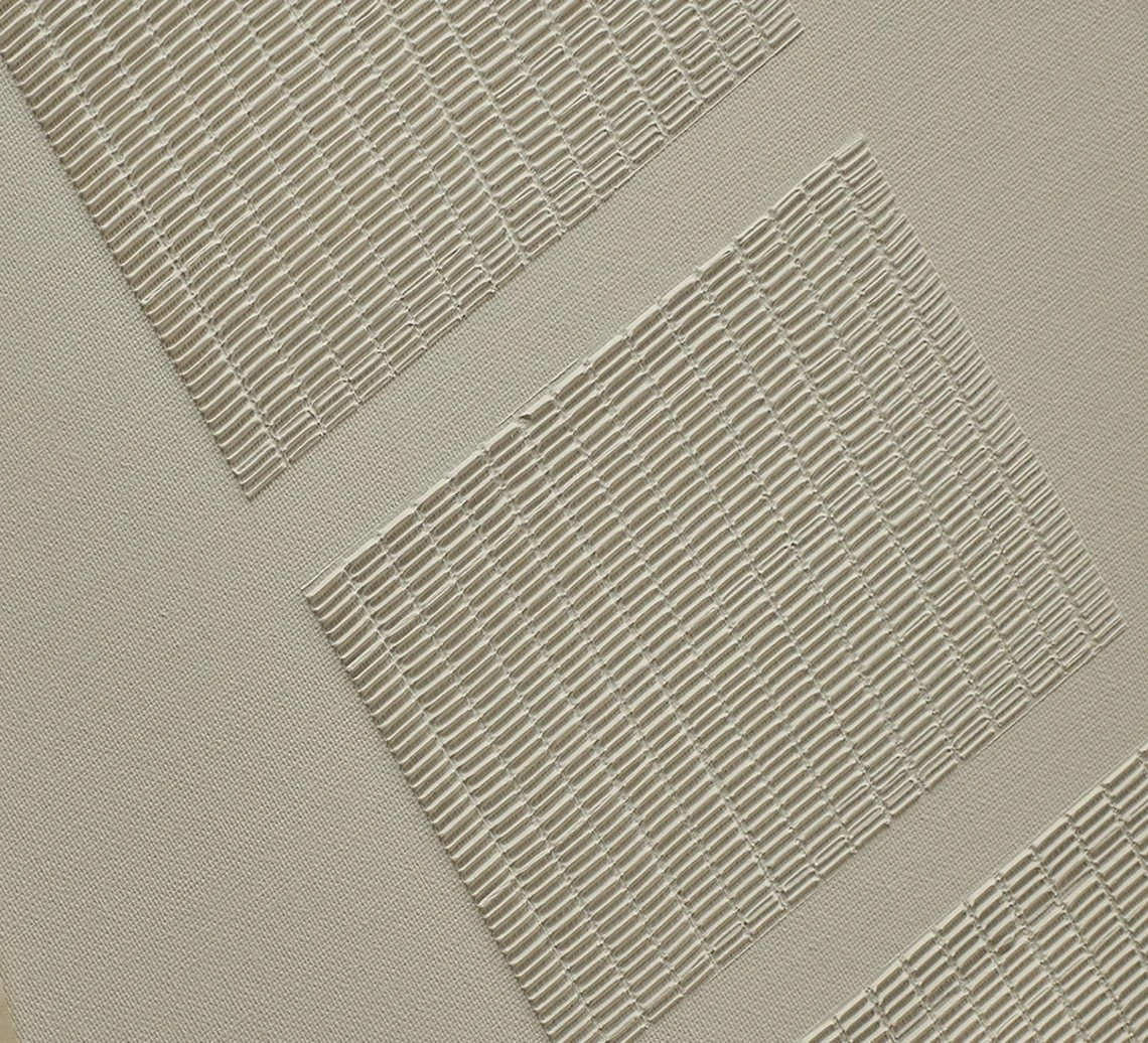 Beige Delicate Line Art Canvas With Minimalist Grid Design #BGA 140