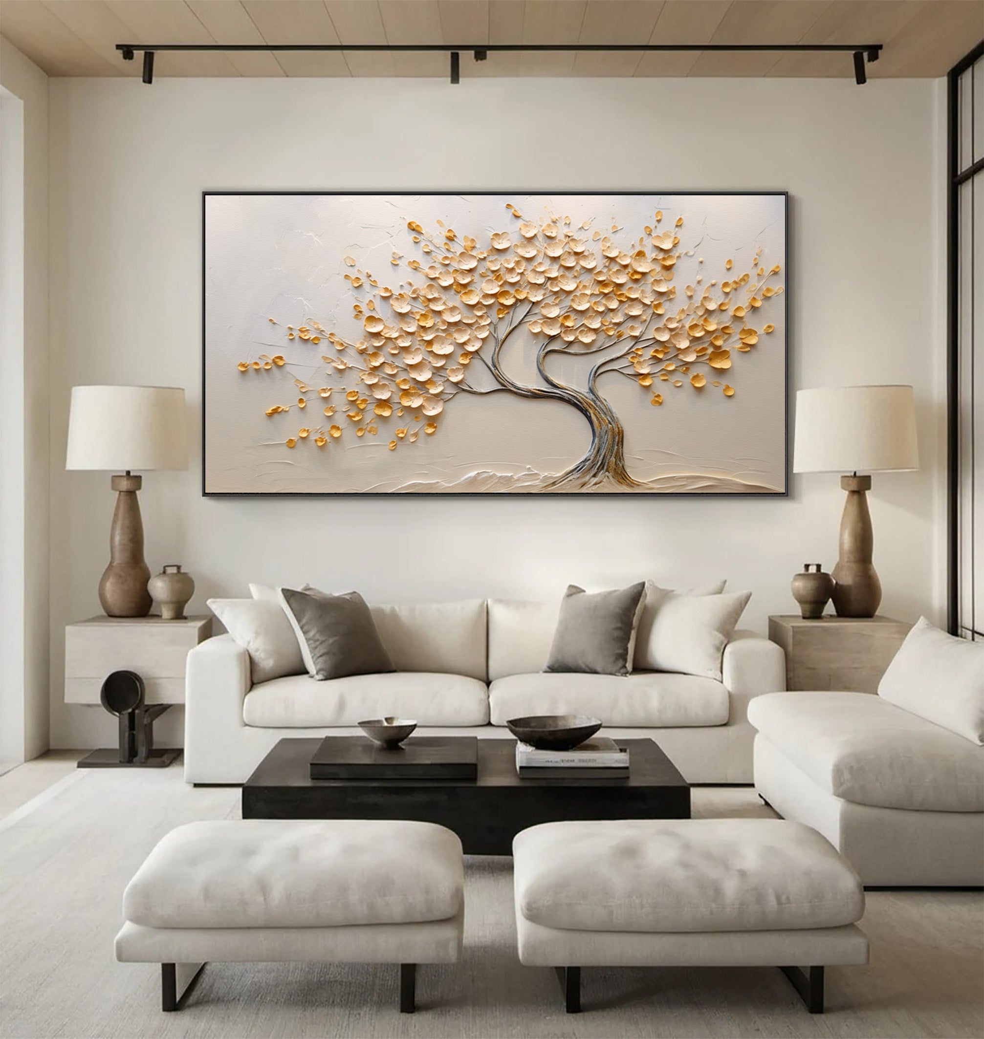 Tree of Life Art Modern Relief Painting for Living Room #WG 091