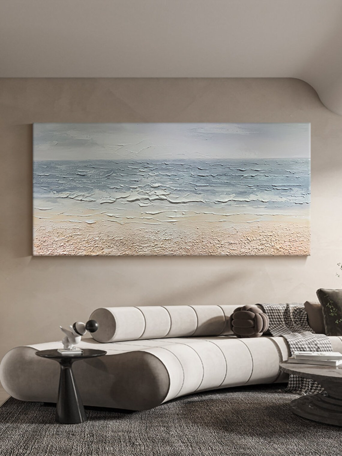 Serene Coastal Wall Art with Textured Details #BGA 046