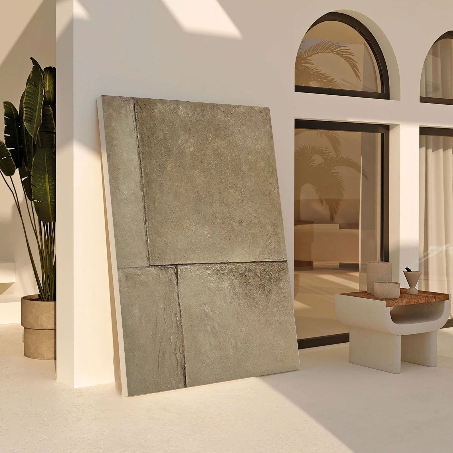 Large Stone Texture Abstract, Minimalist Wall Art #BGA 208