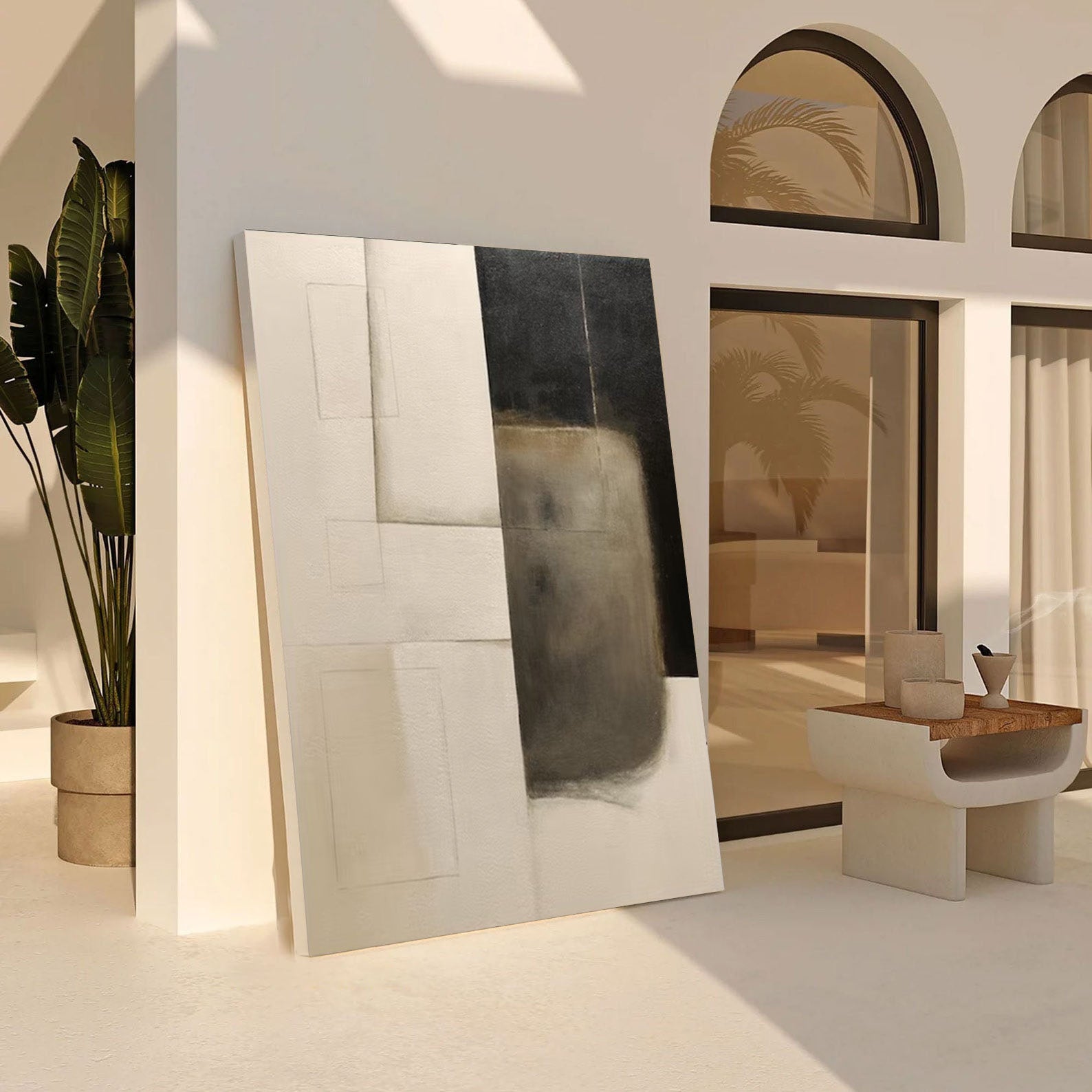 Wabi-Sabi Harmony: Abstract Simplicity, Natural Elegance Art #BGA 194