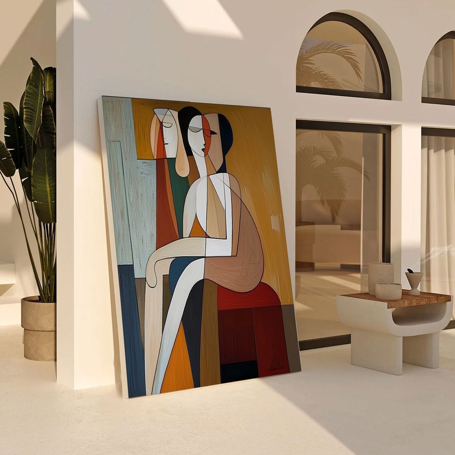 Modern Abstract Figures, Warm Tonal Palette #BGA 260