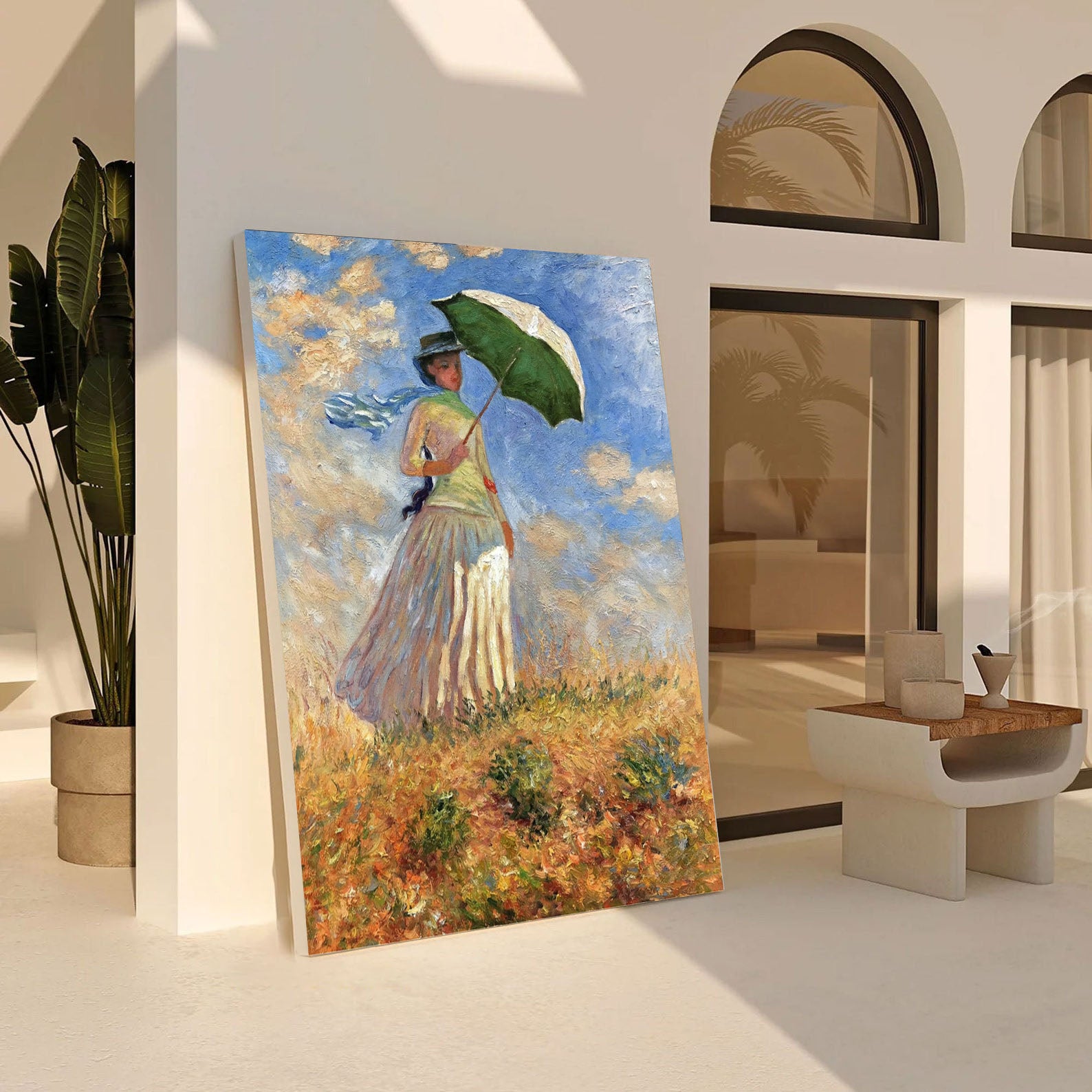 Woman with a Parasol, Inspired by Monet #BGA 177