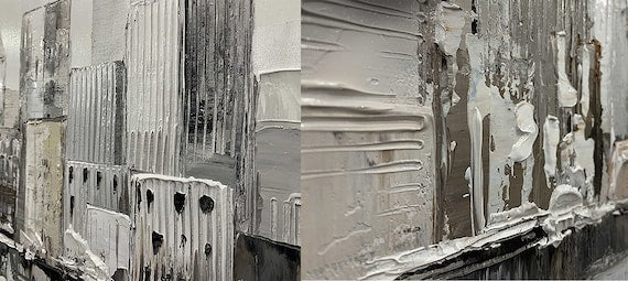 Black & White Abstract Painting #BWA 003