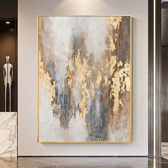 Beige & Brown Abstract Painting #BBA 019