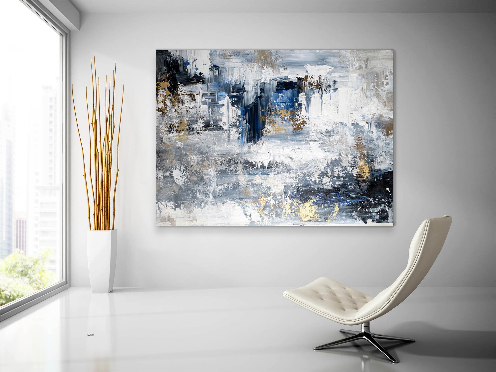 Blue & Green Abstract Painting #BGA 019