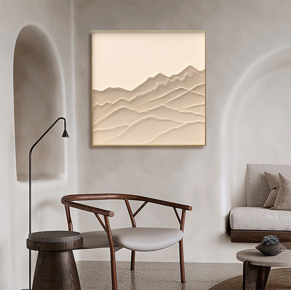 Minimalist Mountain Wall Art, Soft Textured Landscape #BGA 248
