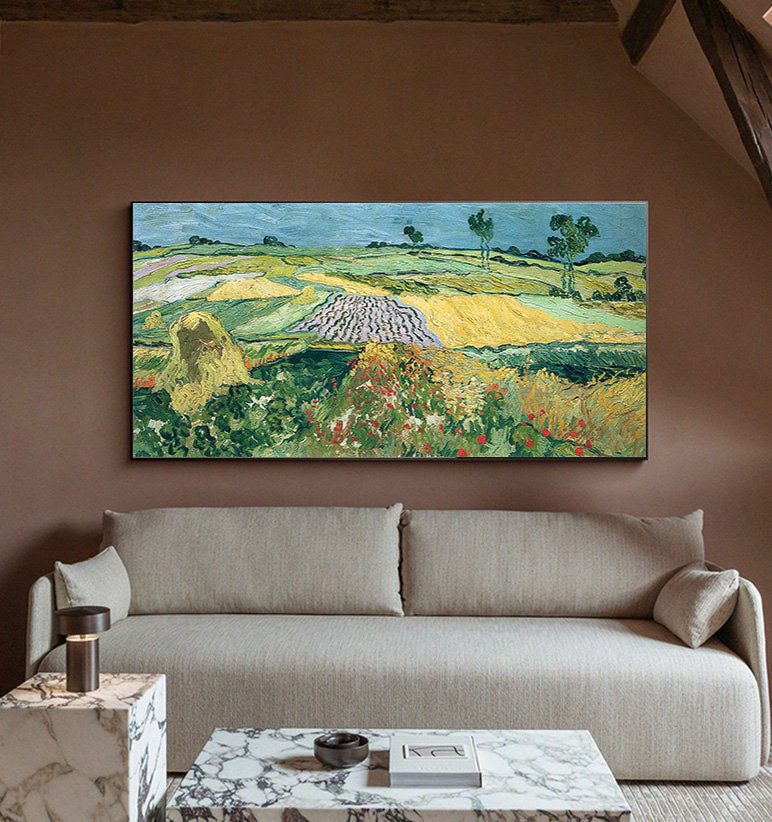 Landscape at Auvers at Twilight, Vincent Van Gogh Inspired #BGA 107