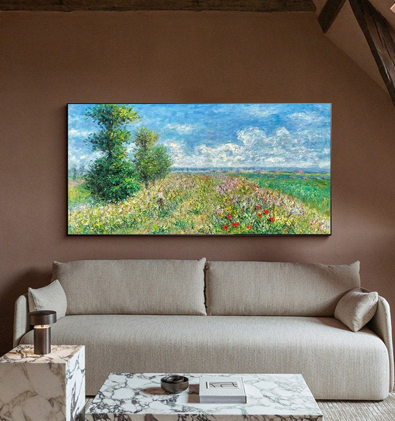 Monet Style Giverny Landscape, Impressionist Canvas #BGA 169